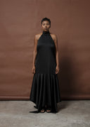 serene backless dress BLK