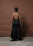 serene backless dress BLK