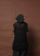 Pamba longer length vest BLK