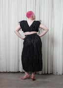 cut-out crinkle dress